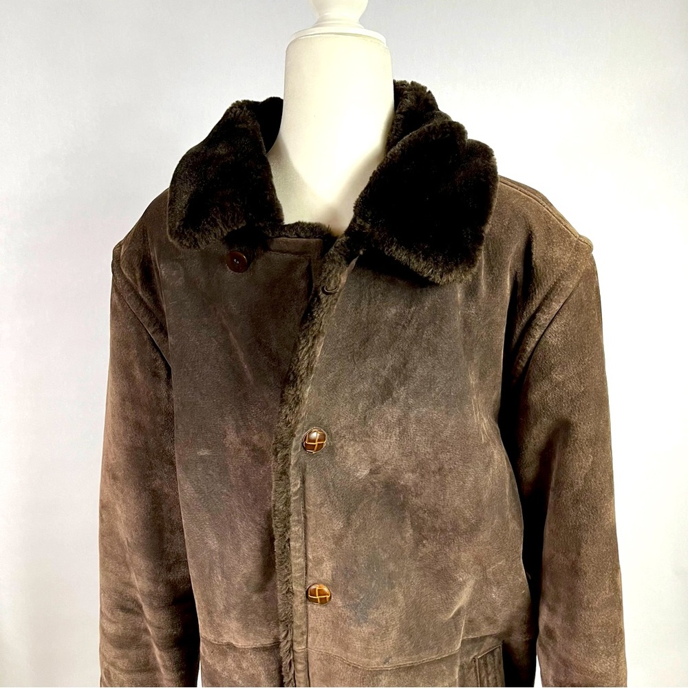 COPY - Leather Coat L Faux Fur Lined Expeditions RC Jacket